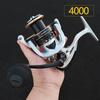 Metal Wear-resistant Fishing Reel Spinning Wheel with Large Brake Silver CS Long-distance Casting Wheel Lure Wheel Fish Line Wheel Sea Fishing Gear