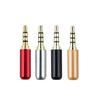 1Pc 3.5mm 4 Pole Gold Plated Solder Audio Jack Plug Connector for Headphone