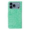 For iPhone 17 Pro Max Case Lace Flowers PU Leather Flip Wallet Phone Cover