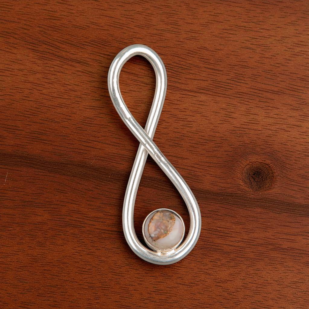 Rare Pink Copper Turquoise Gemstone 925 Sterling Silver Jewelry Pendant 1.66" PP-20-32