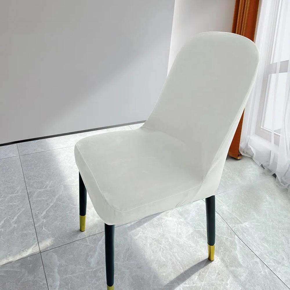 Stretch Slip Chair Case Chair Slipcovers Velvet Chair Cover Seat Case Seat Protector Case Dining Room Solid Color Seat Cover