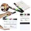 Film Clapper Board Acrylic Dry Erase Slate Colorful Director Video Scene Clapboard Cut Prop Whiteboard Marker