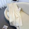 2025 Women's Summer Polka Dot Wide-Leg Ice Silk Nine-Point Pants