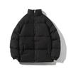 Streetwear Casual Warm Men's Winter Jackets Solid Color Stand Collar Fashion Male Parka