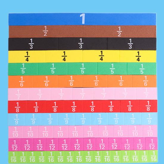 Плитка с магнитными дробями, математические манипуляции, практическое визуальное обучение, блоки с радужными дробями, образовательный комплект для начальной школы для детей