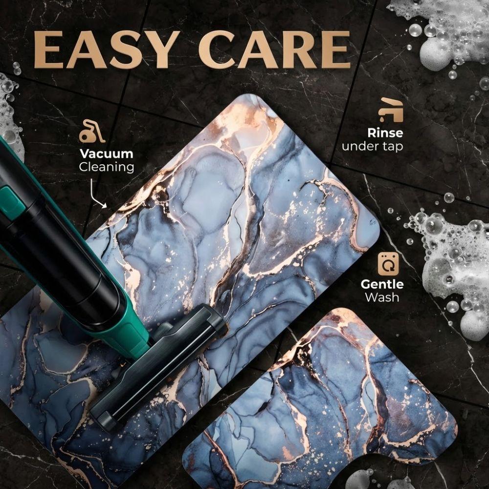 Marble Pattern Toilet Rug Set Anti-slip Toilet Door Mat New Bathroom Carpet Set Home