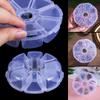 Round Beads Organizer Empty Storage Box Jewelry Container Nail Art Rhinestones Case 8 Grids