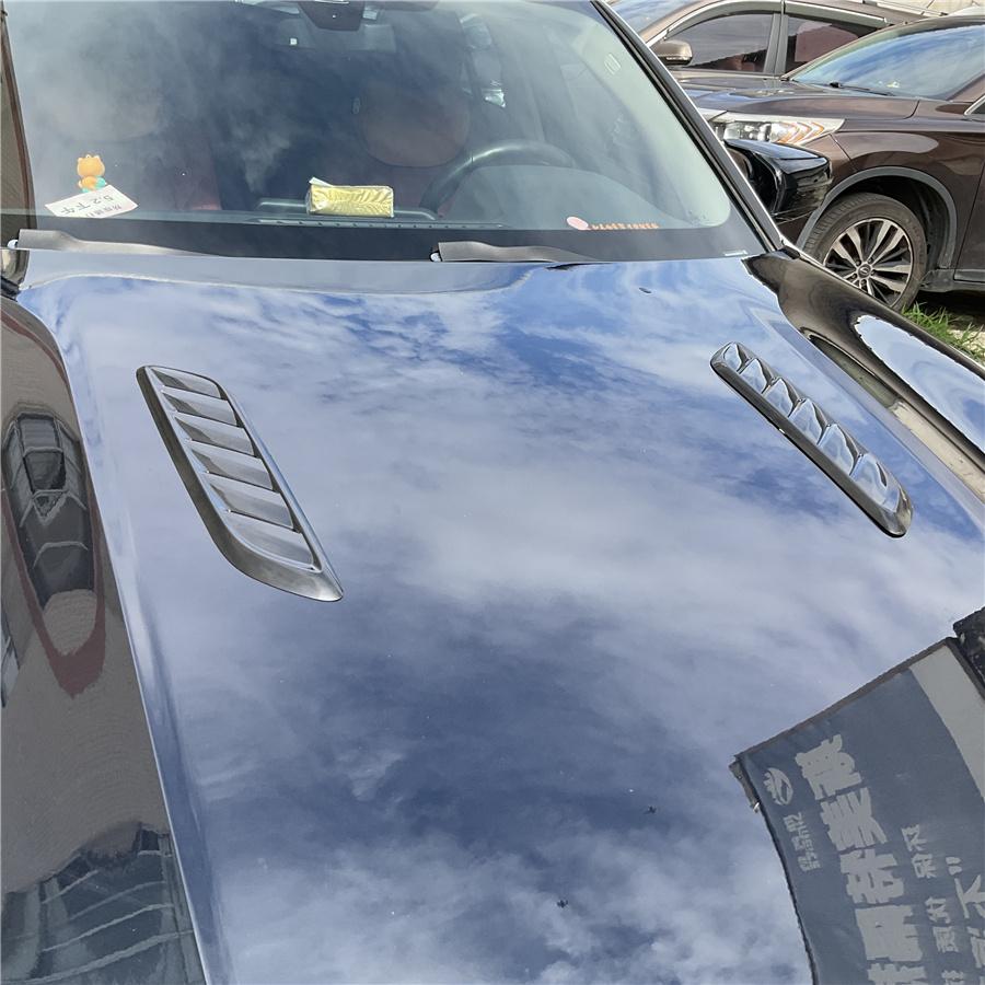 Universal Car Hood Vent Louver Scoop Cover Air Flow Intake Carbon Fiber Look Kit