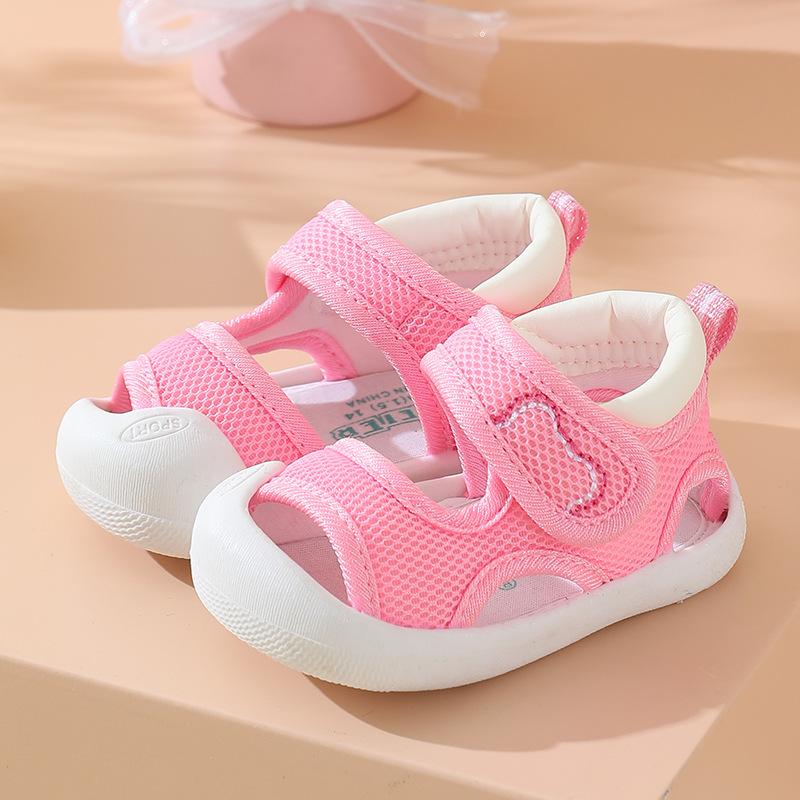 Детская обувь для ходьбы лето новая обувь из сетки для маленькой девочки противоскользящая мягкая подошва детская повседневная обувь модная детская обувь легкая обувь для девочки