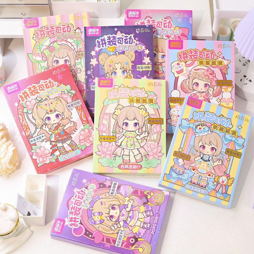 Мультяшный набор для переодевания своими руками, 3D-дизайн, 3D-одевание, бумажные куклы, родитель-ребенок