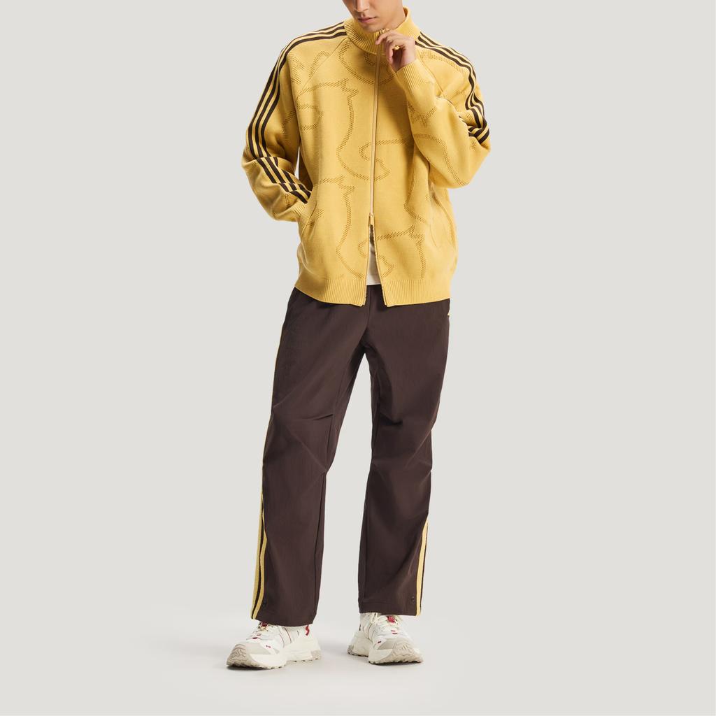 adidas FW25 Год Лошади Ограниченная Серия CNY Новый Год 3 Полоски Спортивная Кофта на Молнии Спортивная Повседневная Свободная Вязаная Мужская одежда KE4061
