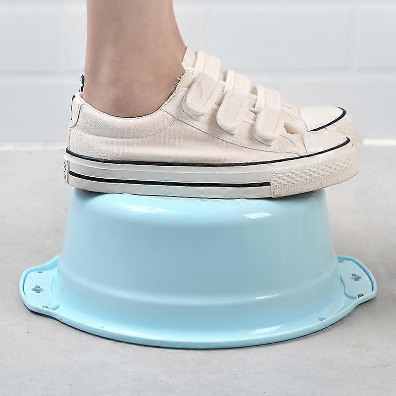 Dww-Blue 26 * 37.5 * 13 cm Thickened Water Basin Plastic Basin Large Binaural Household Baby Adult Laundry Basin Foot Bath Small Basin