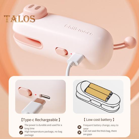 Мини-запайщик пакетов для запечатывания, перезаряжаемая ручная машина для запечатывания пищевых продуктов, портативное устройство запечатывания пакетов для пластиковых пакетов, пакетов с закусками