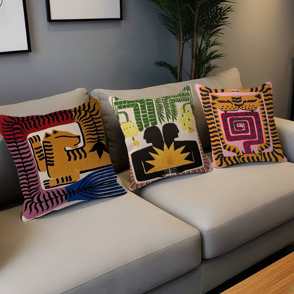 Ancient Egypt Colorful Abstract Nordic Cushion Cover Pillow Cover Decor Pillowcase Printed Cushion Case For Couch