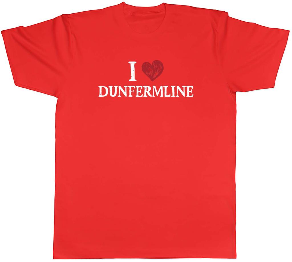 I Love Dunfermline Unisexs TShirt West Fife Scotland Scottish Tee Gift