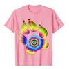 Tie Dye Animal Shirt Cat Dog Paw Print Shirt For Pet Lover Slim Fit Tops T Shirt For Unisex Funky Cotton Top TShirts Moto Biker
