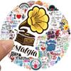 50 ШТ. Вдохновляющие Музыкальные Мультяшные Граффити Водонепроницаемые Наклейки Персонализированное Творческое Украшение Кружка Для Воды Гитара