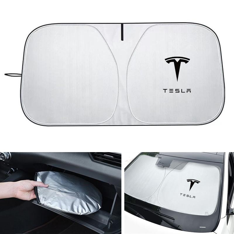 ALB1 Car Windshield Sun Shade Cover Sun Protector Board For Tesla Model3 Model-S Model-X Model-Y Cybertruck Roadster SpaceX Accessory