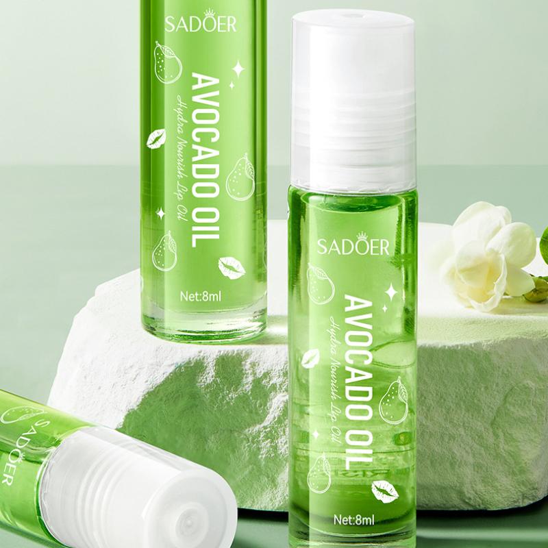 8 мл Увлажняющее питательное масло для губ с авокадо, увлажняющий бальзам для губ осенью и зимой