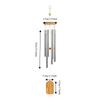 Silver Metal Wind Chimes Metal Tubes Hanging Wind Chimes Outdoor Decor Wind Chimes  Home