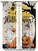 Хэллоуин Призрак Тыква Паутина Узор Принтованные Шторы, Украшения для Окон, Украшения для Дома, Украшения для Комнаты