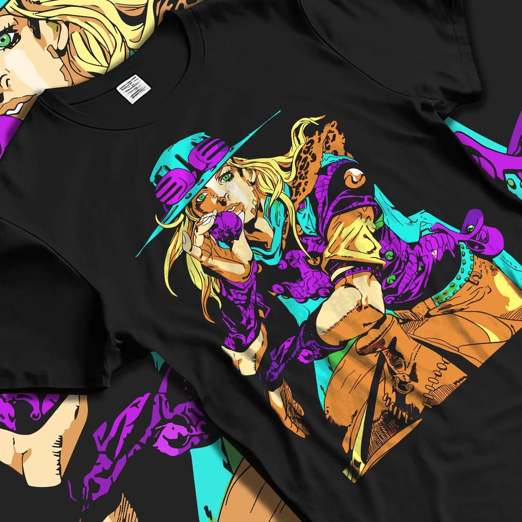Футболка JoJo's Bizarre Adventure Джорно Джованна Свитшот Оверсайз Мужская Повседневная Свободная Хлопок Высокое Качество Уличная Одежда Харадзюку Женская Мужская Одежда