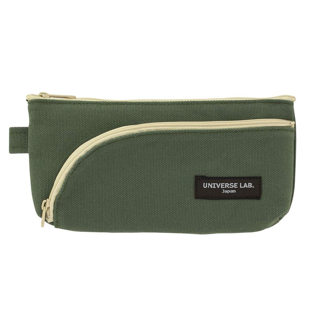 Tokyo Thumbtack Pen Case Canvas Stream Shape Khaki NN-203