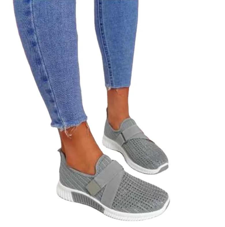 Обувь для женщин 2024 года, повседневная спортивная обувь на платформе, женская обувь на плоской подошве со стразами, женская мода, кроссовки больших размеров