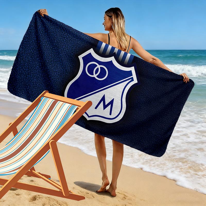 Millonarios FC Print Beach Towel, Large Soft Quick Dry Towel for Beach Camping Swimming