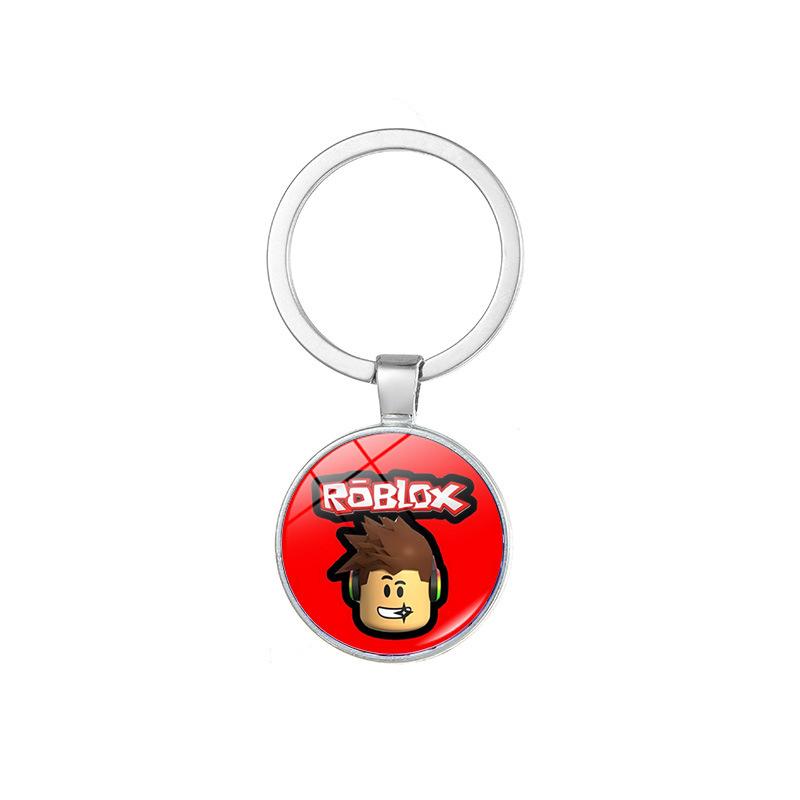 Брелок для ключей с персонажем игры Roblox, Брелок со стеклянным куполом, Аксессуар для геймера, Для фанатов игр, Детей, Взрослых, Коллекционный, Праздничный подарок, Премиальное качество