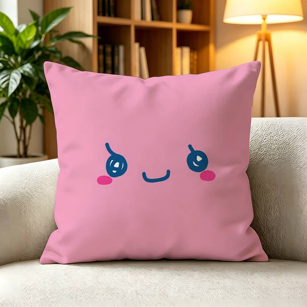 CCute Pixel Tamagotchi Characters Color Pillow Case Square DoubleSided Sofa Cushion Cover Bedroom Bedside Pillow