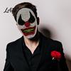 Clown Cosplay Mask Halloween Rhinestone Mask, Creepy Joker Full Face Sparkling Scary for Masquerade Costume Party