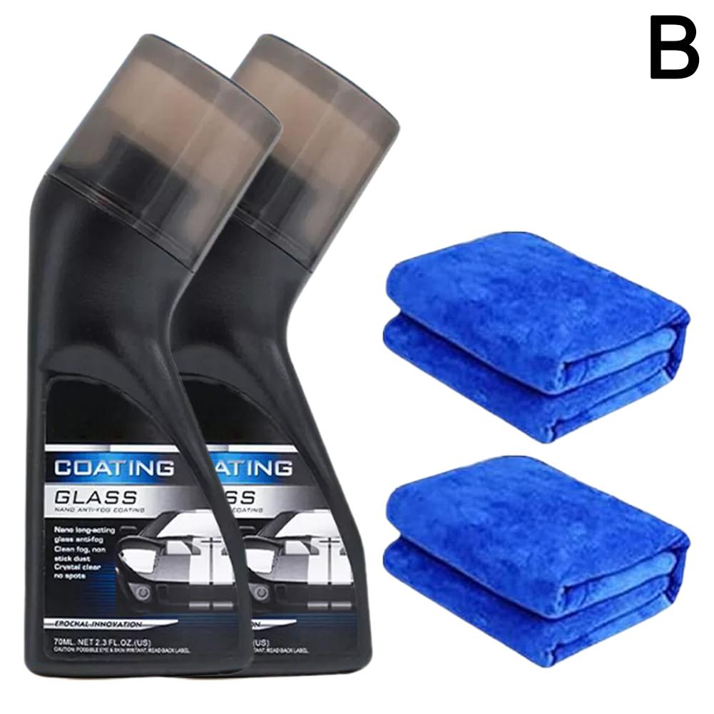 Car Anti-Fog Spray 70ml Glass Antifog Coating Agent for Auto Windows Screens Mirrors Windshields Defogger and Cleaner 1/2pc P2N6