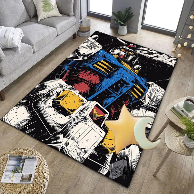 Robotic Warrior Design Office Rug Chair Mat, Game Carpet, Suitable for Front Door, Bedroom, Living Room, Desk, Holiday Gift