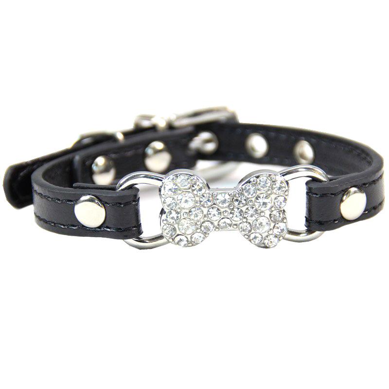 Personalized Adjustable Outdoor Pet Leash & Casual Dog Bow Tie Christmas Cat Collar for Small Dogs Pet Necklace & Decoration