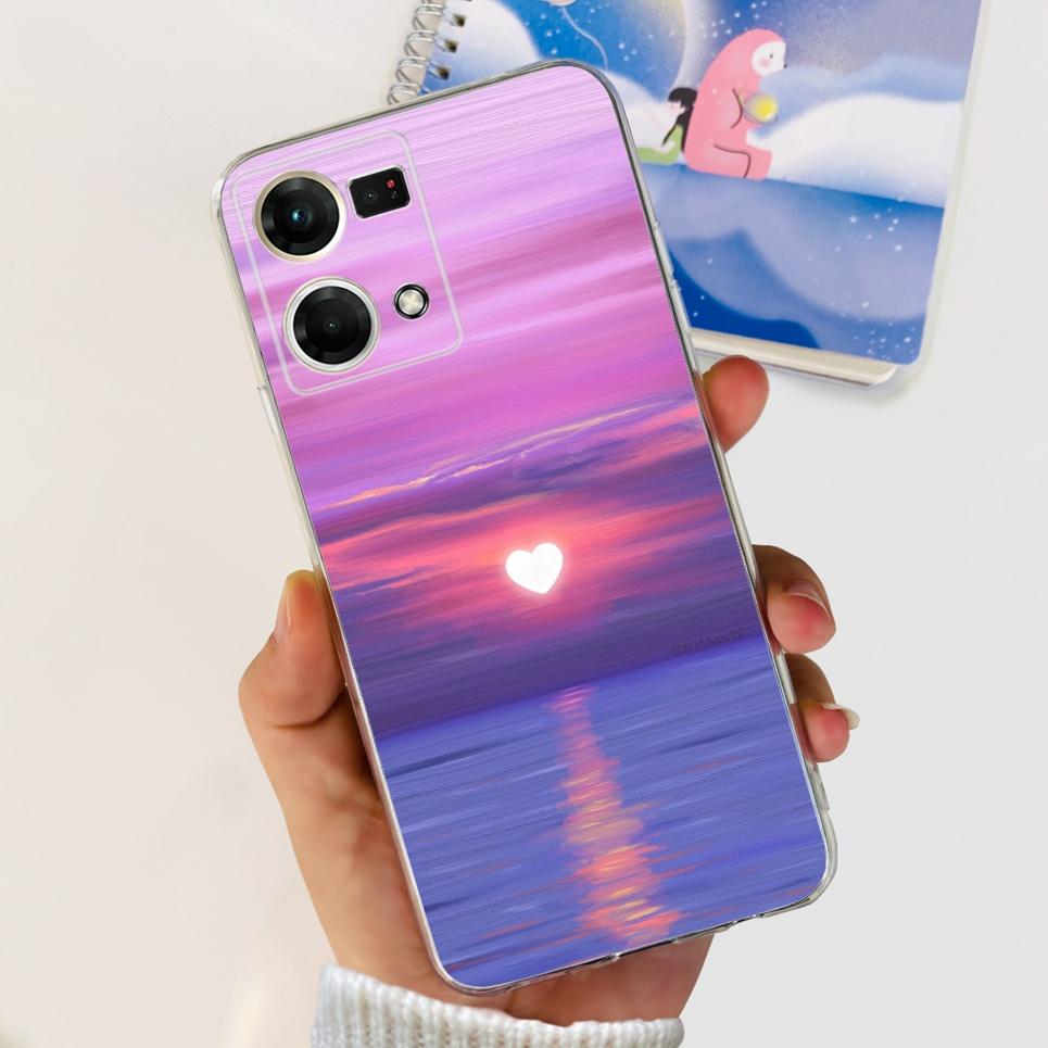 Чехол для Oppo Reno7 4G CPH2363 Oppo Reno7 Lite 7Z Красивый Рисованный Чехол Мягкий ТПУ Чехол для Телефона Для Oppo Reno 7 5G 7Pro Задняя Крышка
