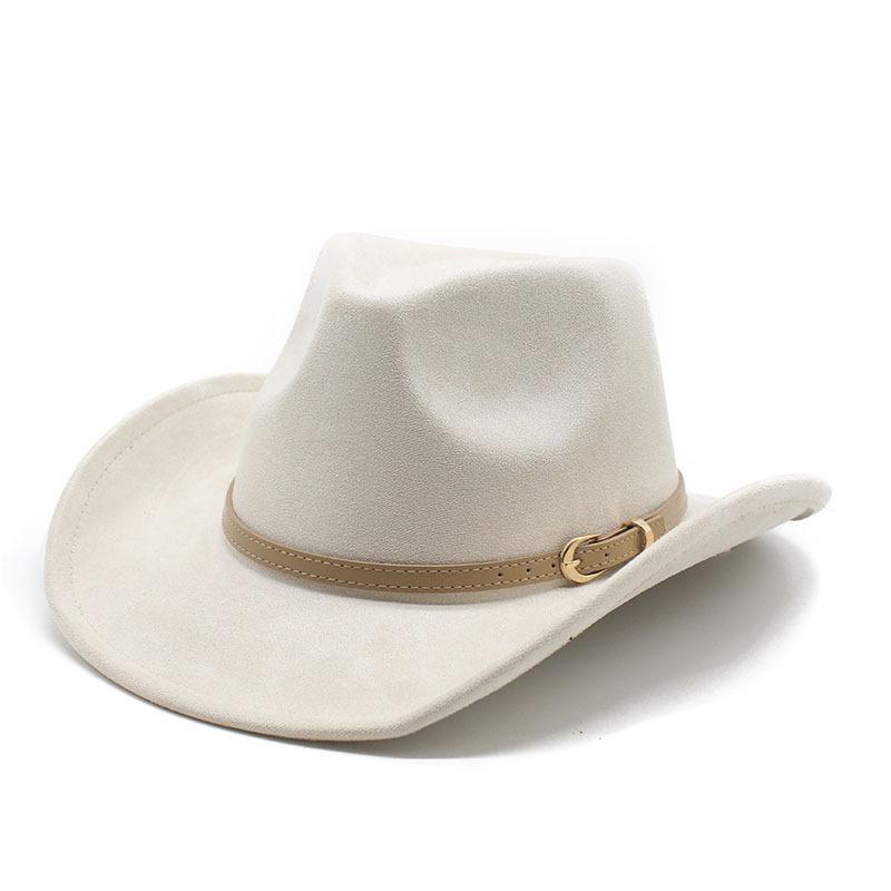 Minority Suede Hat Belt Men's Women's Couple Hat Western Cowboy Top Hat