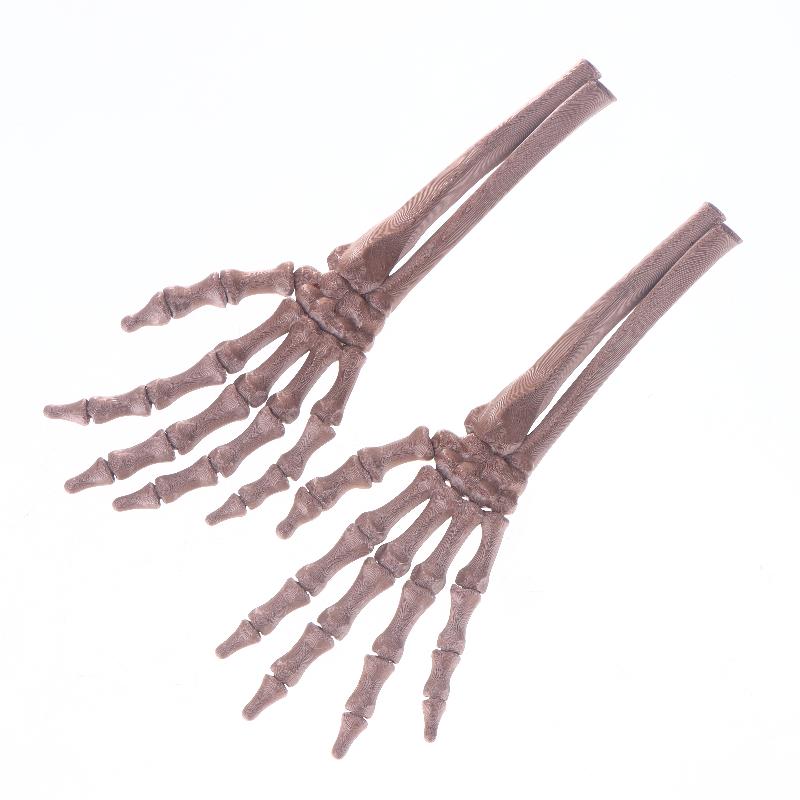 2Pcs 3D Printed Plastic Scary Decoration Halloween Skeleton Hand Prop For Haunted House Horror Party Table Display Ghost
