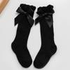 Newborn Baby Girls Socks for Kids Toddlers Girls Big Bow Knot Knee High Long Soft Cotton Summer Children Mesh Socks
