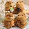 High-Quality Marmot Beaver Hug Food Animal Stuffed Toy Adorable Xmas Birthday Gift Cuddly Lifelike Groundhog Capybara Plush Gift