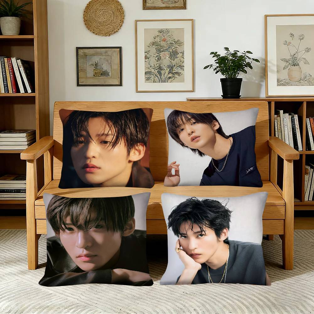 Japanese Singer RRen MMeguro Pillow Case Fashion Square Pillowcase Bedroom Sofa Room Ins Decoration Leisure