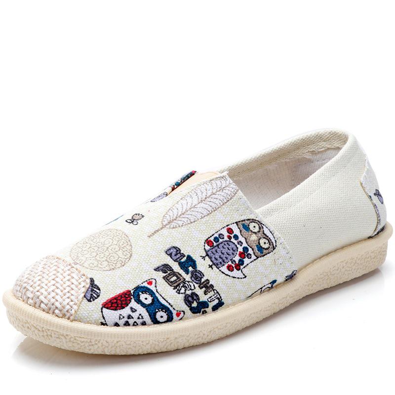 Легкая повседневная обувь с дышащей сеткой, женская модная женская обувь без шнуровки на плоской подошве с принтом, рыбацкая обувь на плоской подошве