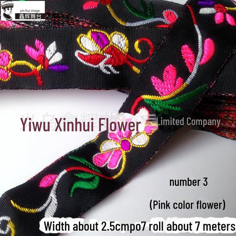 Xinhui 2.5 см этническая вышитая кружевная лента для поделок своими руками