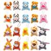 Sanyodo Mini Animal Plush Mascots (20 Pieces Total, 10 Types X 2 of Each) (Large Capacity, Perfect for Children's Parties, Birthday Parties, Fun