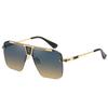 Retro Oversized Sunglasses for Men and Flat Vintage [SHEEN KELLY] Women, Square, Rimless, Top,