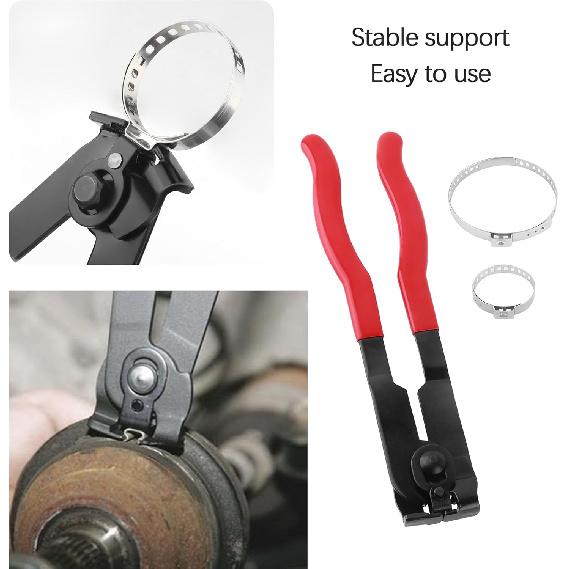 CV Boot Clamp Pliers Kit,10PCS CV Boot Clamp + 1PCS Ear Clamp Pliers,Universal Car Accessorie(Clamp Pliers/1PCS)