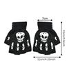 Fashion Halloween Style Gloves Luminous Horror Skull Bone Skeleton Half Gloves Novelty Unisex Mittens Winter Warmer Gloves