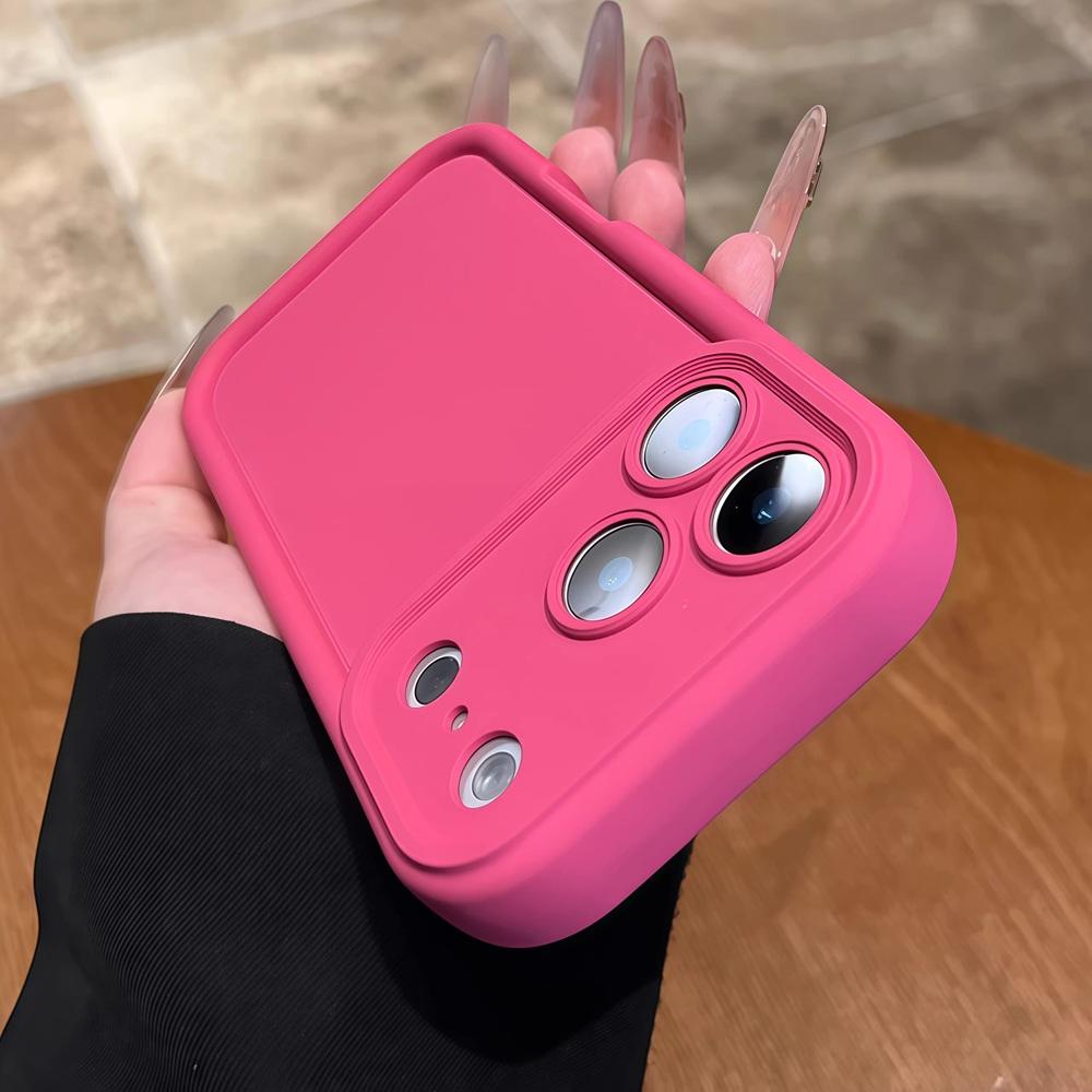 Роскошный силиконовый чехол для телефона конфетного цвета для iPhone 17 Air 16 15 14 13 12 11 Pro Max Plus Однотонный ударопрочный бампер