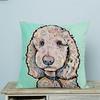 Fashion Cartoon Dog Waist Throw Cushion Cover Linen Pillow Case Home Sofa