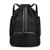 Sports Drawstring Backpack Bag with Shoes Compartment Wet Proof Pocket for Women Men Large Capacity String Swim Gym Sackpack Bag